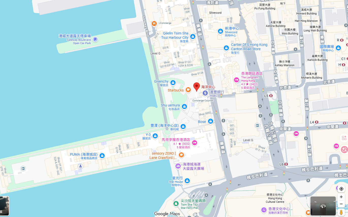 尖沙咀廣東道5號海洋中心8樓815A 位置地圖